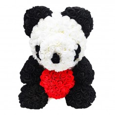 Αρκουδάκι Rose Bear Ασπρόμαυρο SDS-17951 40cm