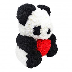 Αρκουδάκι Rose Bear Ασπρόμαυρο SDS-17951 40cm 2