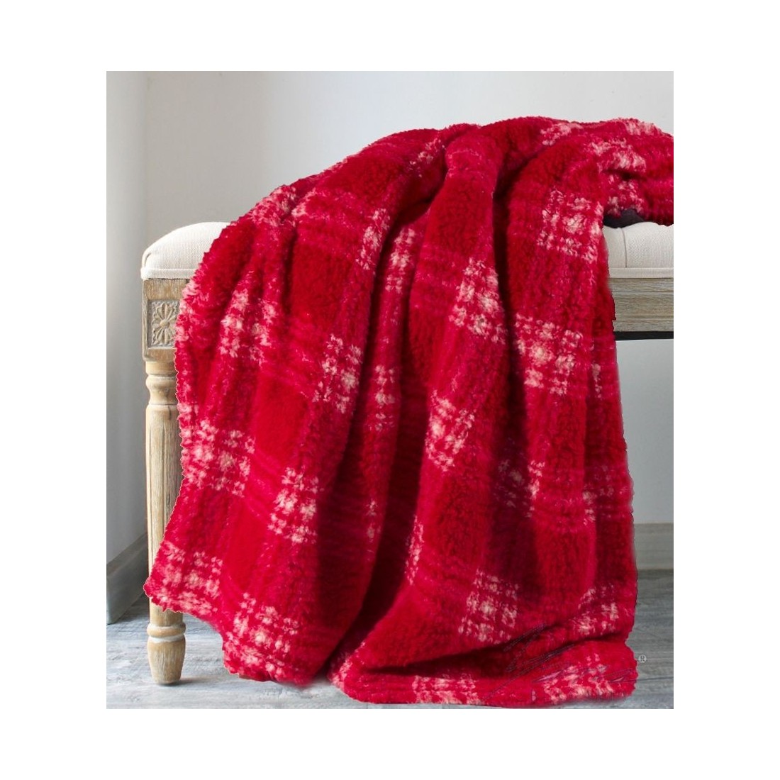 Κουβέρτα Μονή Fleece Κόκκινη Yana 150x200cm