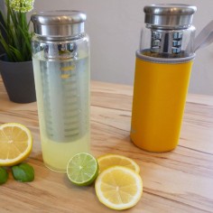 Μπουκάλι Γυάλινο με Αποσπώμενο Φίλτρο & Υφασμάτινη Θήκη Steuber 0,75lt 2