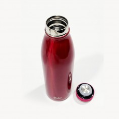 Μπουκάλι Θερμός Ανοξείδωτο Μεταλλιζέ Μπορντό Steuber 0,5lt 2
