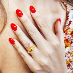 Δαχτυλίδι Σχέδιο Κώνος Χρυσαφί 2