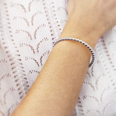 Βραχιόλι Χειροπέδα Σχέδιο Μπίλιες Ασημί 2