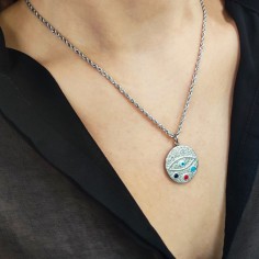 Κολιέ Αλυσίδα με Μάτι Ασημί 2