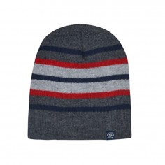 Σετ 3τμχ Σκουφάκι με Γάντια & Κασκόλ Λαιμό Ριγέ Ανθρακί Stamion 111737 2