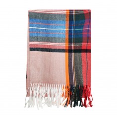 Εσάρπα Καρό Πολύχρωμη Ροζ Stamion 114529 2