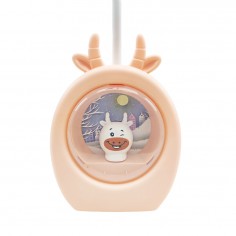 Φωτιστικό LED Επιτραπέζιο Σχέδιο Αγελάδα Ροζ 2