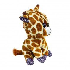 Κουδουνίστρα Λούτρινη Καμηλοπάρδαλη Καφέ Amek Toys 18cm 2