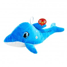 Λούτρινο Δελφίνι με Ήχο Γαλάζιο Amek Toys 38cm 2