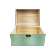 Κουτί Αποθήκευσης Μπαούλο Ξύλινο Πράσινο 13x8x7cm 2