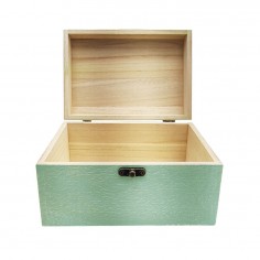 Κουτί Αποθήκευσης Μπαούλο Ξύλινο Πράσινο 16x9x11cm 2