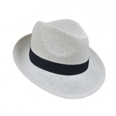 Καπέλο Fedora Λευκό με Κορδέλα Stamion 6011 2