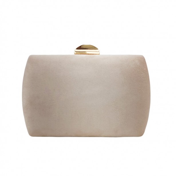 Τσαντάκι Χειρός Clutch Suede Μπεζ