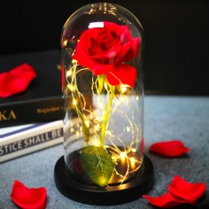 Τριαντάφυλλο Forever Rose Κόκκινο με Λαμπάκια 2
