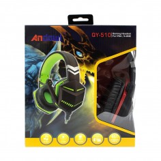 Ακουστικά Ενσύρματα Gaming Μαύρο-Κόκκινο Andowl QY-510 2