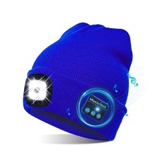Σκούφος Bluetooth με Ακουστικά & Φακό LED Μπλε 2