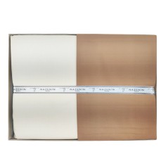 Σετ 4τμχ Παπλωματοθήκη με Σεντόνι & Μαξιλαροθήκες Σατέν Καφέ-Μπεζ Nazenin 200x220cm 2