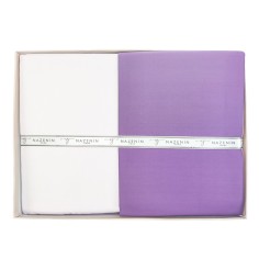 Σετ 4τμχ Παπλωματοθήκη με Σεντόνι & Μαξιλαροθήκες Σατέν Μοβ-Λιλά Nazenin 200x220cm 2