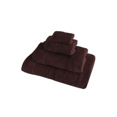 Πετσέτα Σώματος με Ανάγλυφες Ρίγες Καφέ Σκούρο Yana 50x100cm 2