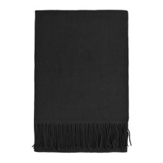 Κασκόλ με Κρόσσια Μονόχρωμο Μαύρο Stamion 114532 2