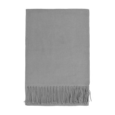 Κασκόλ με Κρόσσια Μονόχρωμο Γκρι Stamion 114532 2