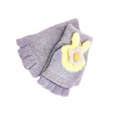 Γάντια με Μισά Δάχτυλα/Χούφτα Σχέδιο Μαργαρίτα Λιλά ZX-14 2