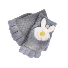 Γάντια με Μισά Δάχτυλα/Χούφτα Σχέδιο Μαργαρίτα Γκρι ZX-14 2