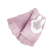 Γάντια με Μισά Δάχτυλα/Χούφτα Σχέδιο Μαργαρίτα Ροζ ZX-14 2