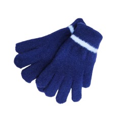Γάντια Μαλακά με Ρίγα Μπλε Σκούρο 2