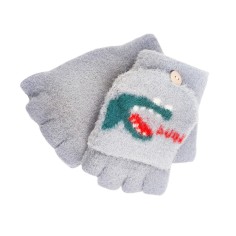 Γάντια με Μισά Δάχτυλα/Χούφτα Σχέδιο Δεινοσαυράκι Γκρι 2