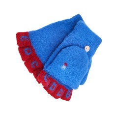 Γάντια με Μισά Δάχτυλα/Χούφτα Σχέδιο Γράμματα Μπλε-Κόκκινο 2