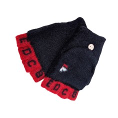 Γάντια με Μισά Δάχτυλα/Χούφτα Σχέδιο Γράμματα Μαύρο-Κόκκινο 2