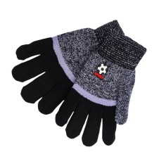 Γάντια Πλεκτά Σχέδιο Μπάλα Ανθρακί 2