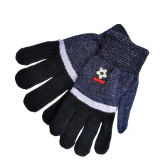 Γάντια Πλεκτά Σχέδιο Μπάλα Μπλε Σκούρο 2