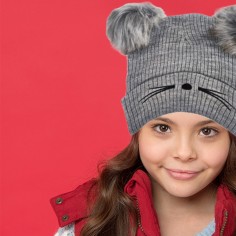 Σκουφάκι Γατούλα Γκρι 2