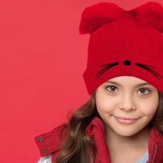 Σκουφάκι Γατούλα Κόκκινο 2