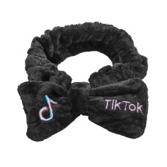 Κορδέλα Μαλλιών Φιόγκος Tik Tok Μαύρη