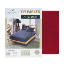 Σετ 3τμχ Σεντόνι με Μαξιλαροθήκες Μπορντό Ely Parker 140x200+30cm