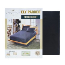 Σετ 3τμχ Σεντόνι με Μαξιλαροθήκες Μαύρο Ely Parker 140x200+30cm