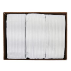 Σετ 4τμχ Παπλωματοθήκη με Σεντόνι & Μαξιλαροθήκες Ριγέ Λευκό Evimce 160x220cm 2