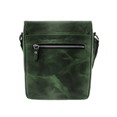 Τσάντα Ώμου Δερμάτινη με Μαγνητικό Κλείσιμο Πράσινο Σκούρο Modaincisi 2