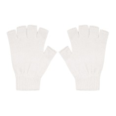 Γάντια με Μισά Δάχτυλα/Χούφτα Μονόχρωμα Λευκά Stamion 111792 2