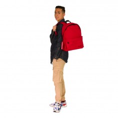 Τσάντα Πλάτης με 1 Κεντρική Θήκη Μονόχρωμη Κόκκινη Must 579747 2