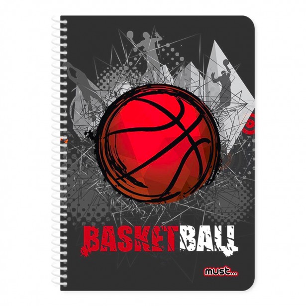 Τετράδιο B5 Σπιράλ 30 Φύλλων Game On Must 17x25cm