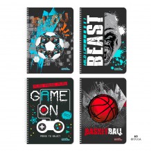 Τετράδιο B5 Σπιράλ 2 Θεμάτων 60 Φύλλων Game On Must 17x25cm