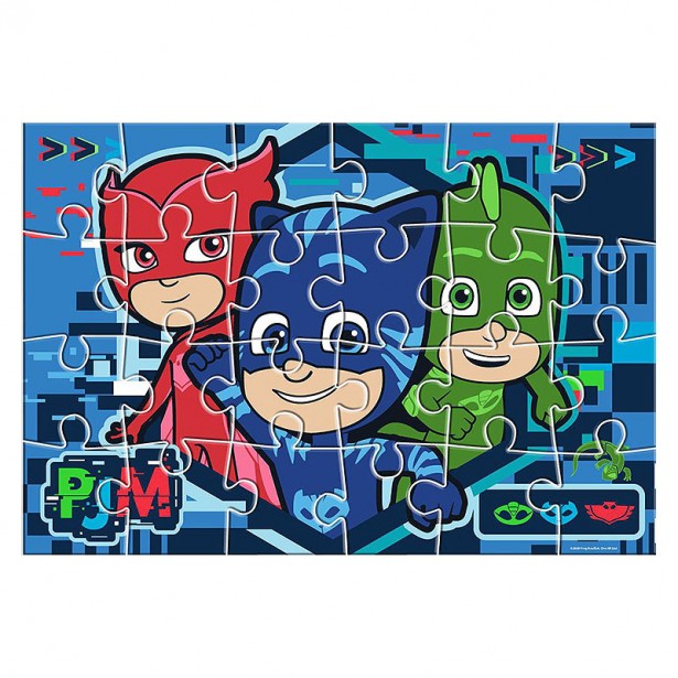 Παζλ Χρωματισμού 24τμχ 2 Όψεων PJ Masks Luna...