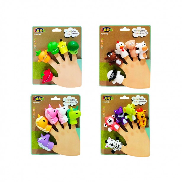 Σετ 5τμχ Finger Puppet Ζωάκια Luna 621466