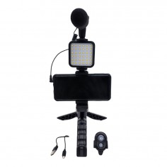 Τρίποδο Κινητού με Μικρόφωνο Vlogging Kit 2