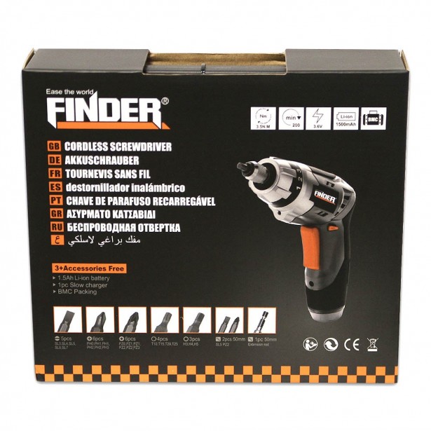 Finder 97230 Κατσαβίδι Μπαταρίας 3.6V